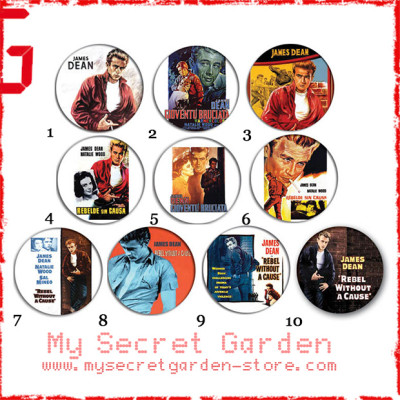 James Dean - Rebel Without A Cause Pinback Button Badge Set ( or Hair Ties / 4.4 cm Badge / Magnet / Keychain Set )